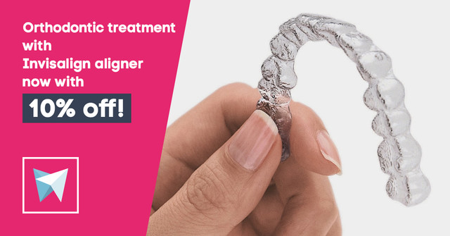 Orthodontic treatment with InvisalignⓇ aligner now with 10% off!