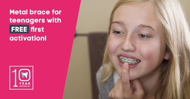 Metal braces for teenagers + the first activation is free!